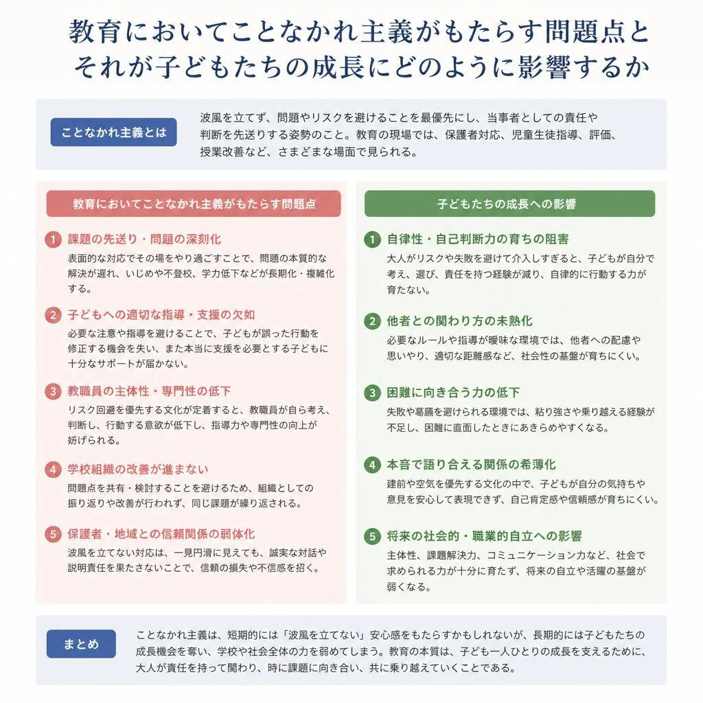 2. ことなかれ主義の弊害