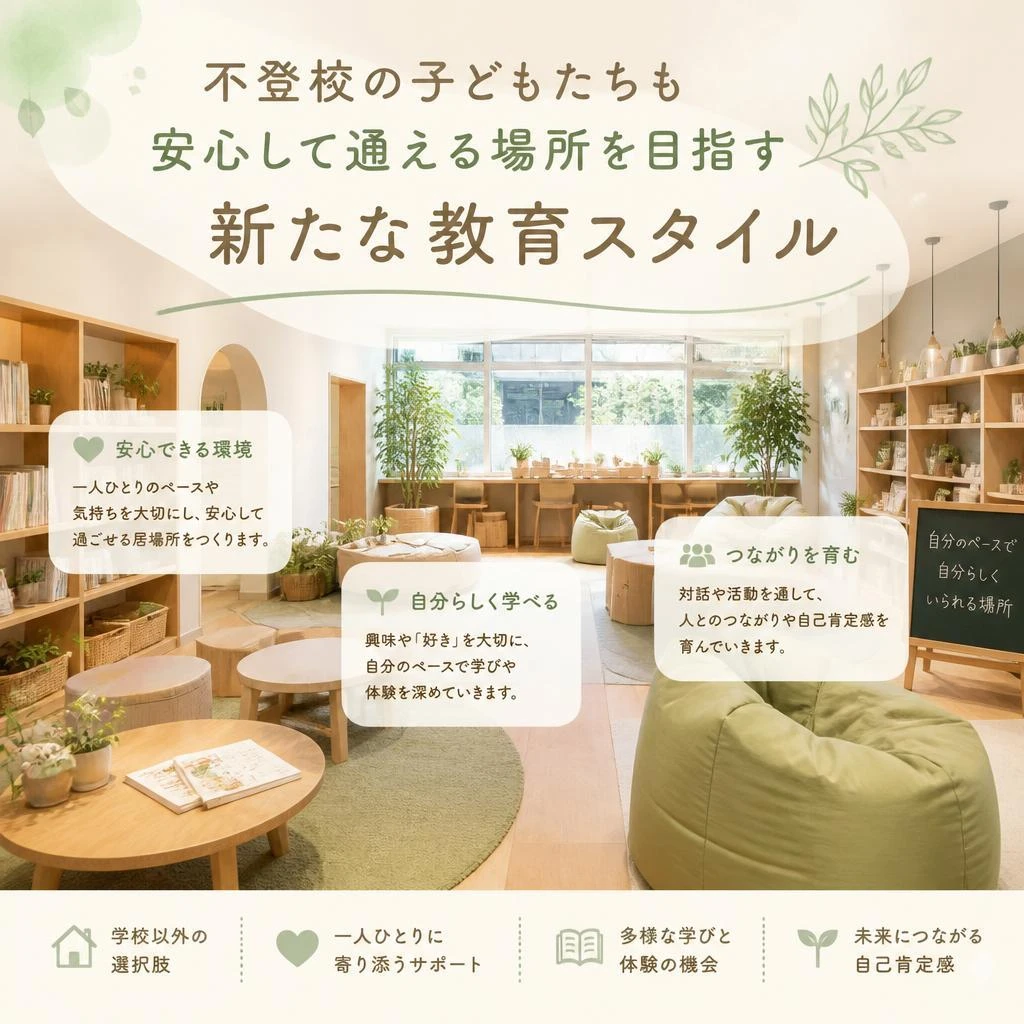 不登校の子どもたちも安心して通える場所を目指す新たな教育スタイル
