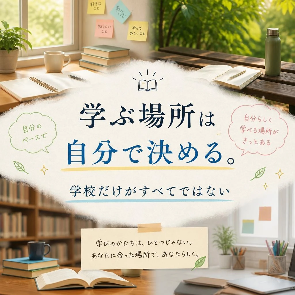 学ぶ場所は自分で決める。「学校だけがすべてではない」